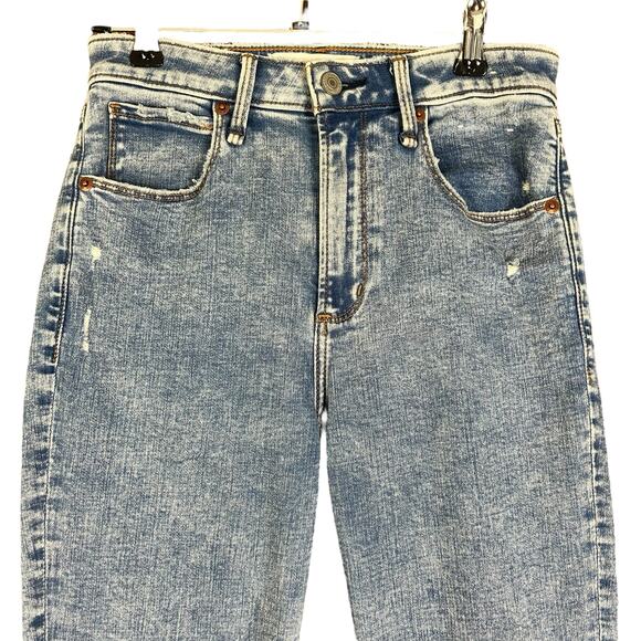 Abercrombie & Fitch Jeans Women Sz 26 (2) Blue Distressed Curve Skinny High Rise - Picture 3 of 11